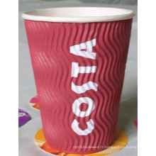 Tasse en papier ondulé pour boissons chaudes Café chaud